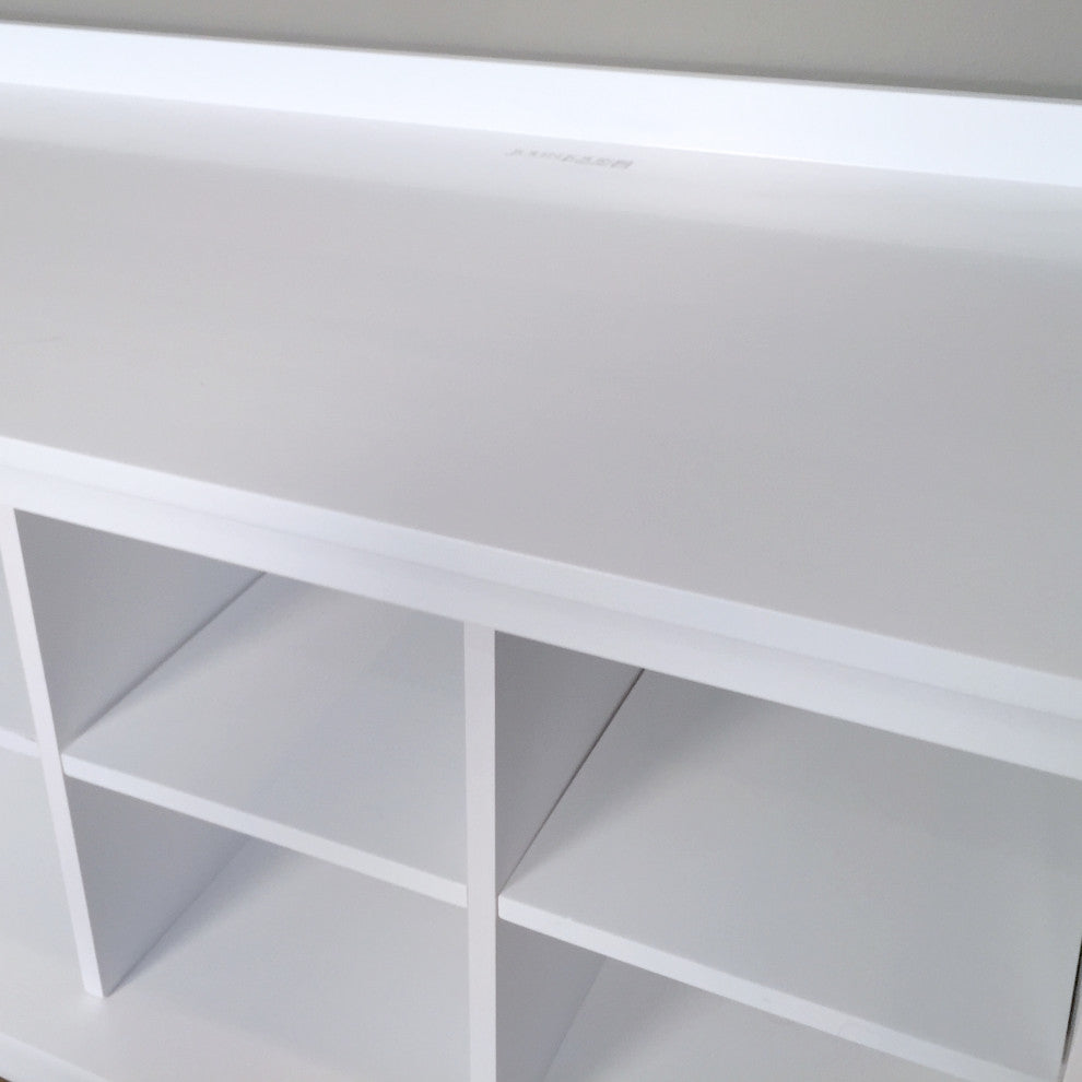 Wood Shoe Storage Bench, White