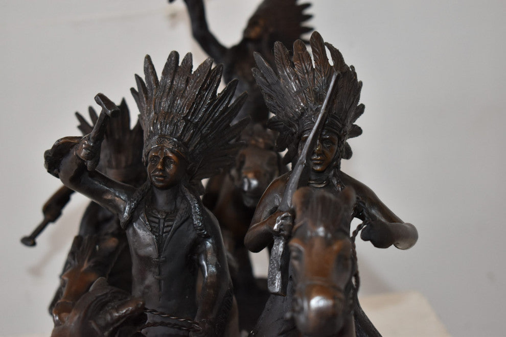 War Party Bronze Statue Replica of Carl Cauba Size: 41" x 12" x 13"H