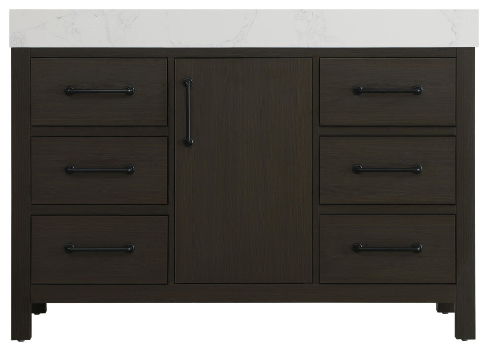 Home Living 48" Single Bathroom Vanity, Mocha Brown
