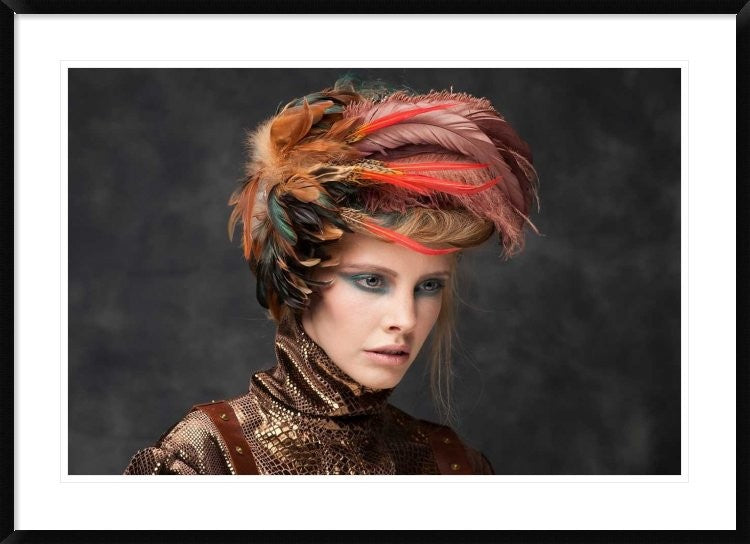 "Feathers" Framed Digital Print by Bartjan Nieuwerf, 44x32"