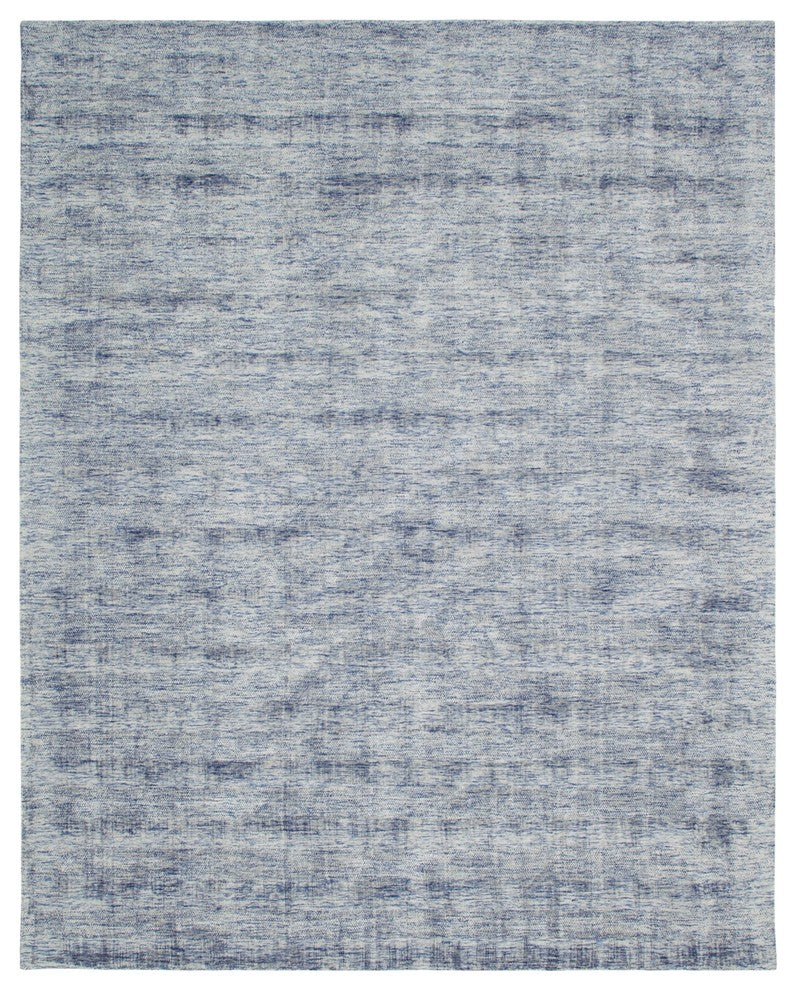 AERO Caribbean Heather Hand Made Silkette Area Rug, Blue, 9''6"x13''