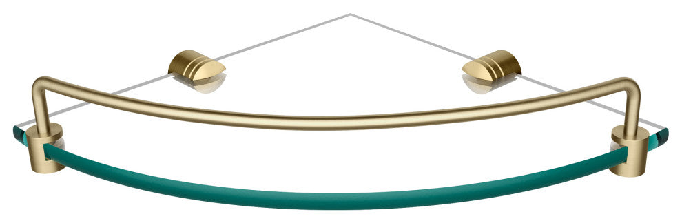 Elie Bathroom Corner Shelf, Brushed Gold