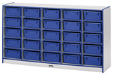 Rainbow Accents 25 Tub Mobile Storage - with Tubs - Blue