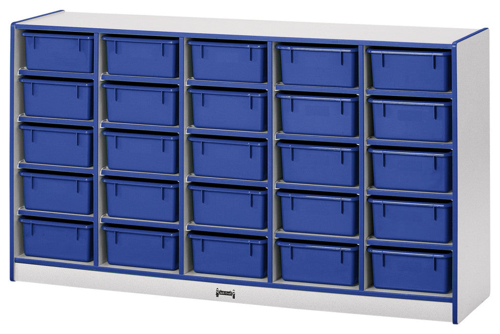 Rainbow Accents 25 Tub Mobile Storage - with Tubs - Blue