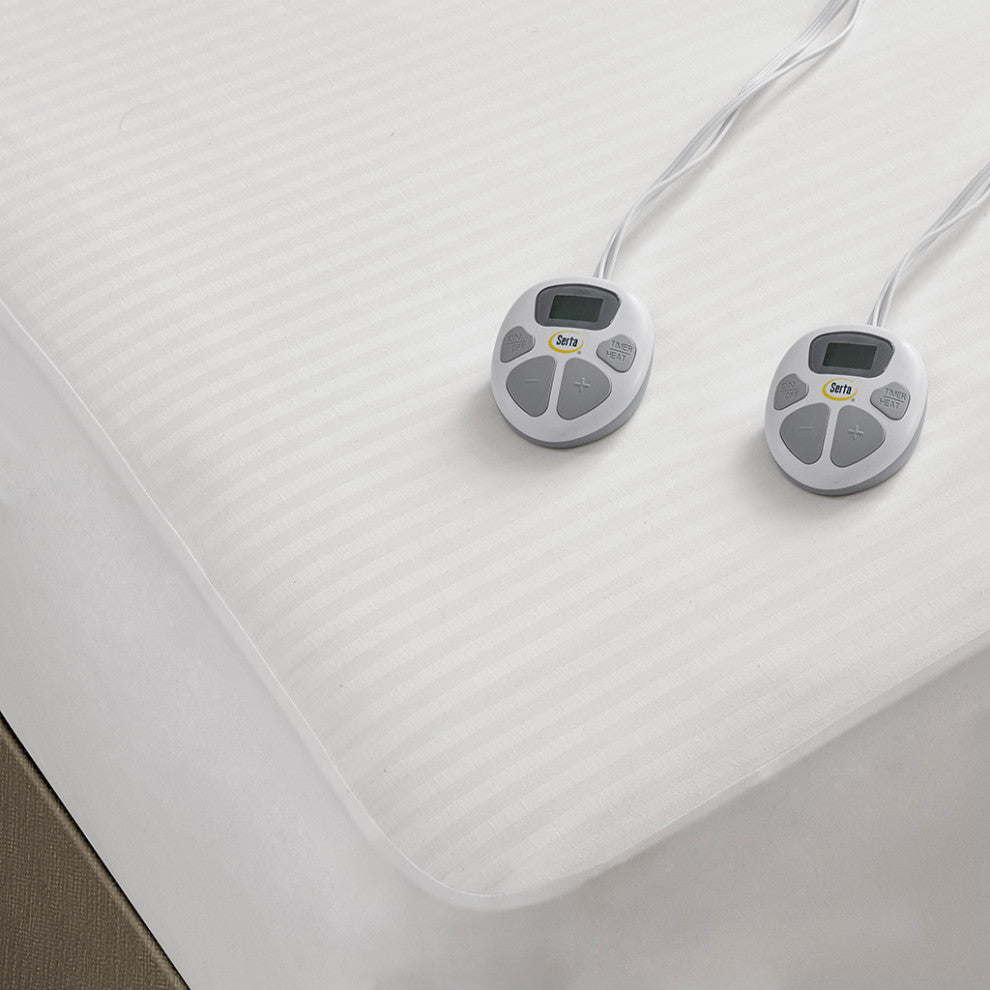 Serta Ribbed Micro Fleece Heated Blanket, Burgundy