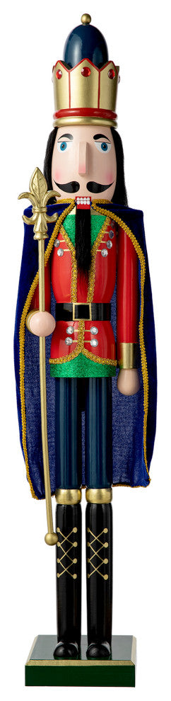 36"H Wooden Christmas King Nutcracker