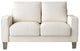 Mid-Century 53" Fabric Loveseat with Solid Wood Legs and Padded Upholstery, Beige