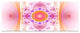 Cabalistic Pink Fractal Design, Abstract Wall Art Canvas, 83"x32", 7 Panels