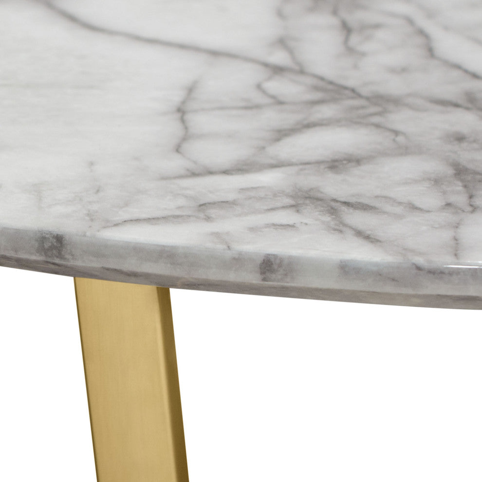 Vida 35" Round Cocktail Table, Gray