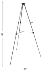 Lightweight Aluminum Telescoping Display Easel, Silver