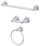 Kingston Brass 3-Piece Bathroom Accessory Set, Polished Chrome