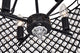 Marya 4-Light Antique Black Beaded Drum Semi Flush Mount Crystal Chandelier