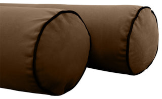 STYLE V2 Full Velvet ContrastPipe Indoor Daybed Bolster Pillow |COVER ONLY|AD308