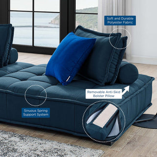 Saunter Tufted Fabric Fabric 5-Piece Sectional Sofa Azure -5210