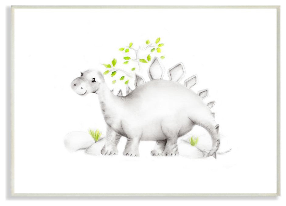 Cartoon Dinosaur Prehistoric Dino Animal Painting, 10"x15"