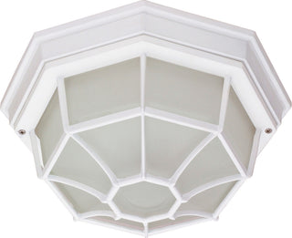 1-Light 12" Spider Cage Ceiling in White