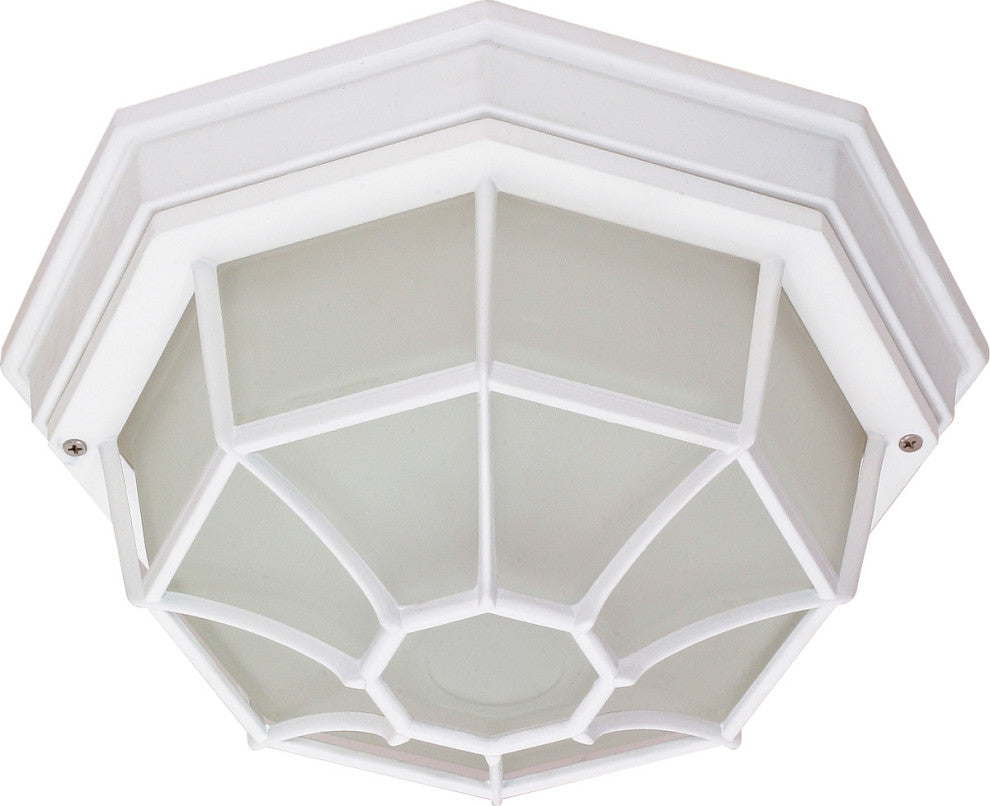 1-Light 12" Spider Cage Ceiling in White