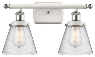 Innovations 916-2W-WPC-G64 2-Light Bath Vanity Light, White, Polished Chrome