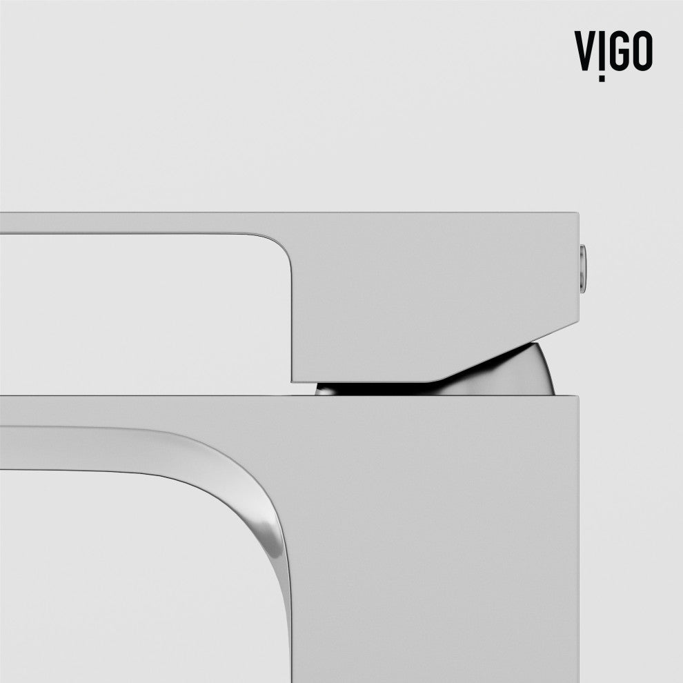 VIGO Dunn 6" H Single Handle Single Hole Bathroom Faucet, Chrome, Without Extras