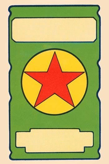 Red Star Broom Label- Fine Art Giclee Print 24" x 36"