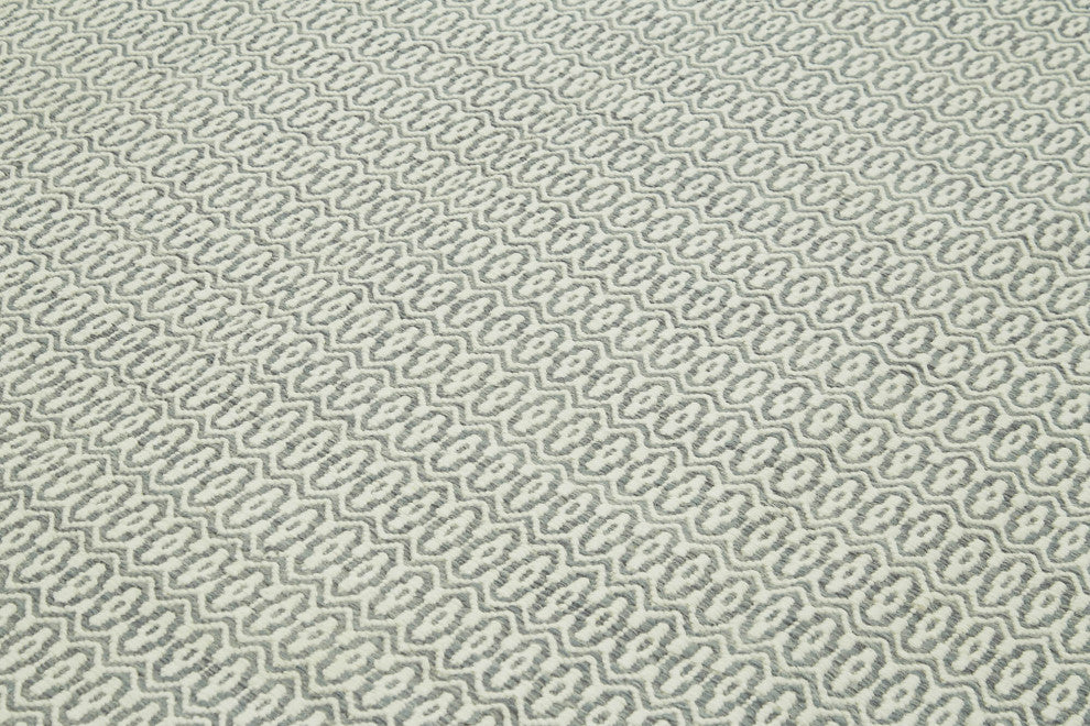Rug N Carpet - Handmade Modern Design 9' 0'' x 12' 0'' Wool Flatweave Kilim Rug