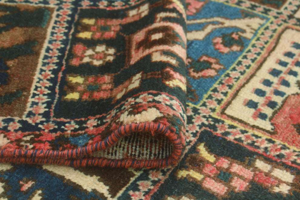 Vintage Distressed Joaquin Navy/Brown Rug, 4'0x6'7