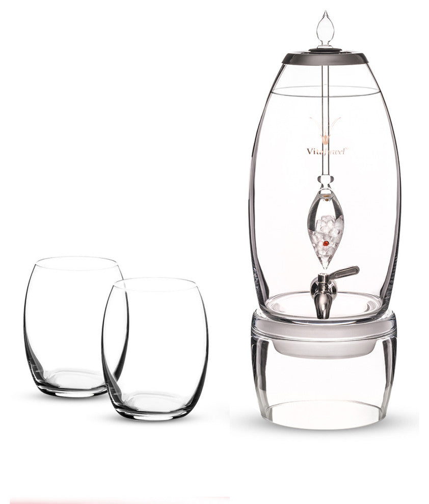 Water Dispenser, VitaJuwel Grande, Drinking Glass 6pc Set, Golden Moments