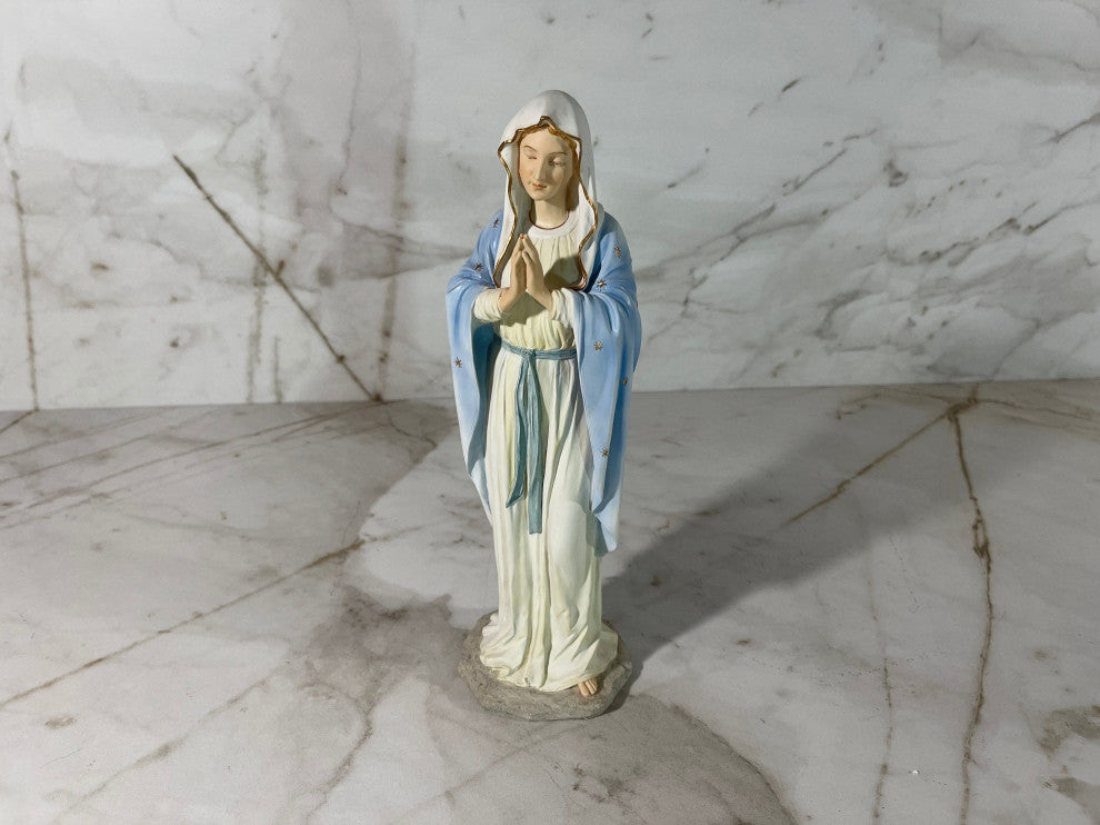 Blessed Virgin Mary In Blue Statue- 11.75 Inch