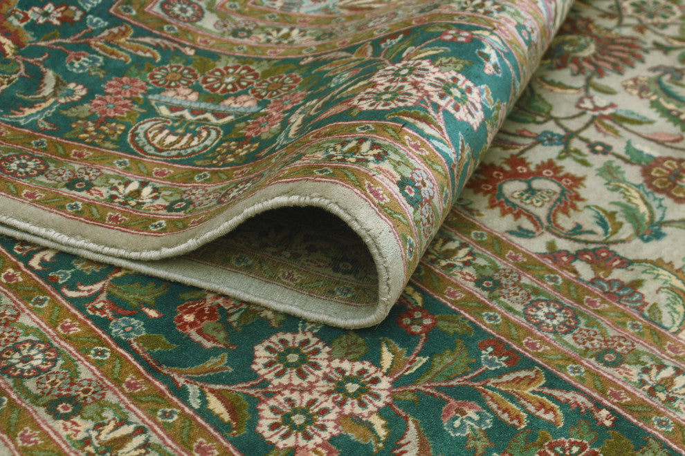 Pak-Persian Darcia Gray/Green Rug, 9'0x12'4