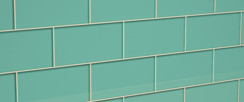 Glass Subway Tile, Teal, Sample Swatch