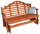 Pine Marlboro Glider, Redwood Stain, 4 Foot
