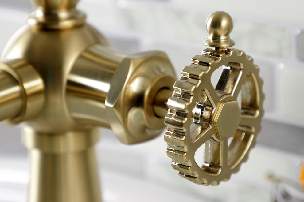 Kingston Brass KSD3547CG Single-Handle Bathroom Faucet, Push Pop-Up