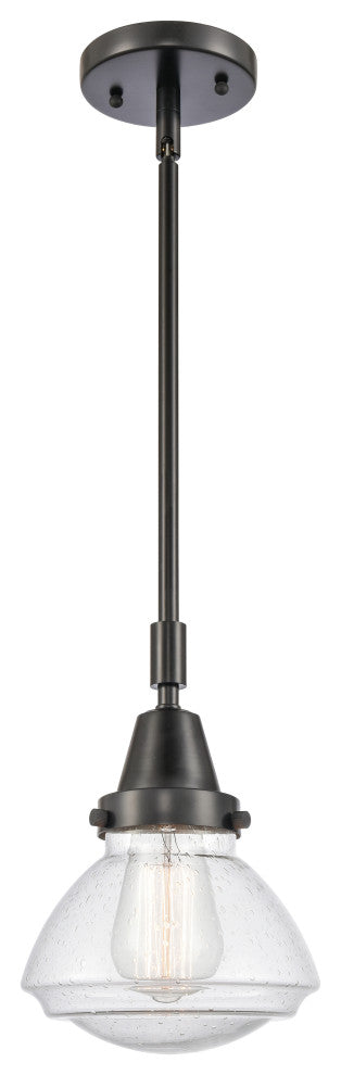 Innovations 447-1S-BK-G324 Olean 1 Light 6.75" Mini Pendant, Matte Black