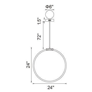 Hoops 1 Light LED Chandelier With Satin Gold Finish