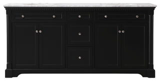 Home Living 21.5" Transitional Black-Light Bathroom Vanity, Black, 72
