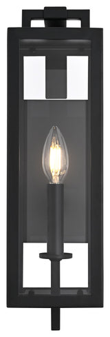Home Living 5" Outdoor Wall Sconce, Black