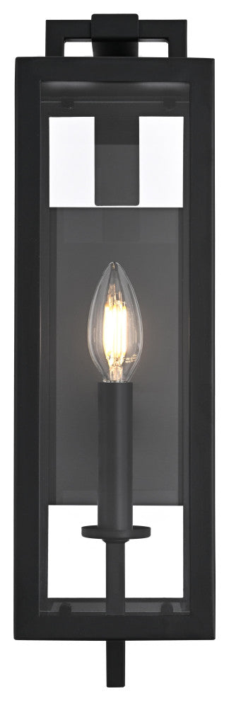 Home Living 5" Outdoor Wall Sconce, Black