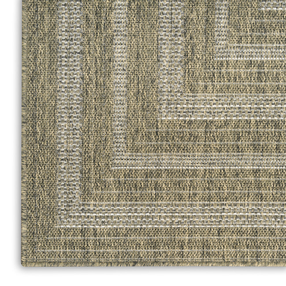 Nourison Tulum 3' x 5' Olive Outdoor Rug