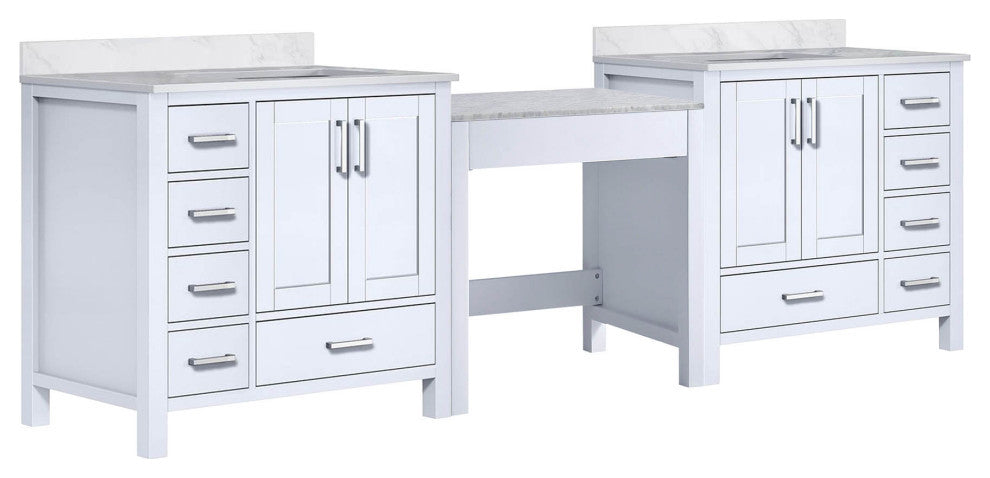 Lexora Coraline Double Bath Vanity White 102 Vanity With Countertop