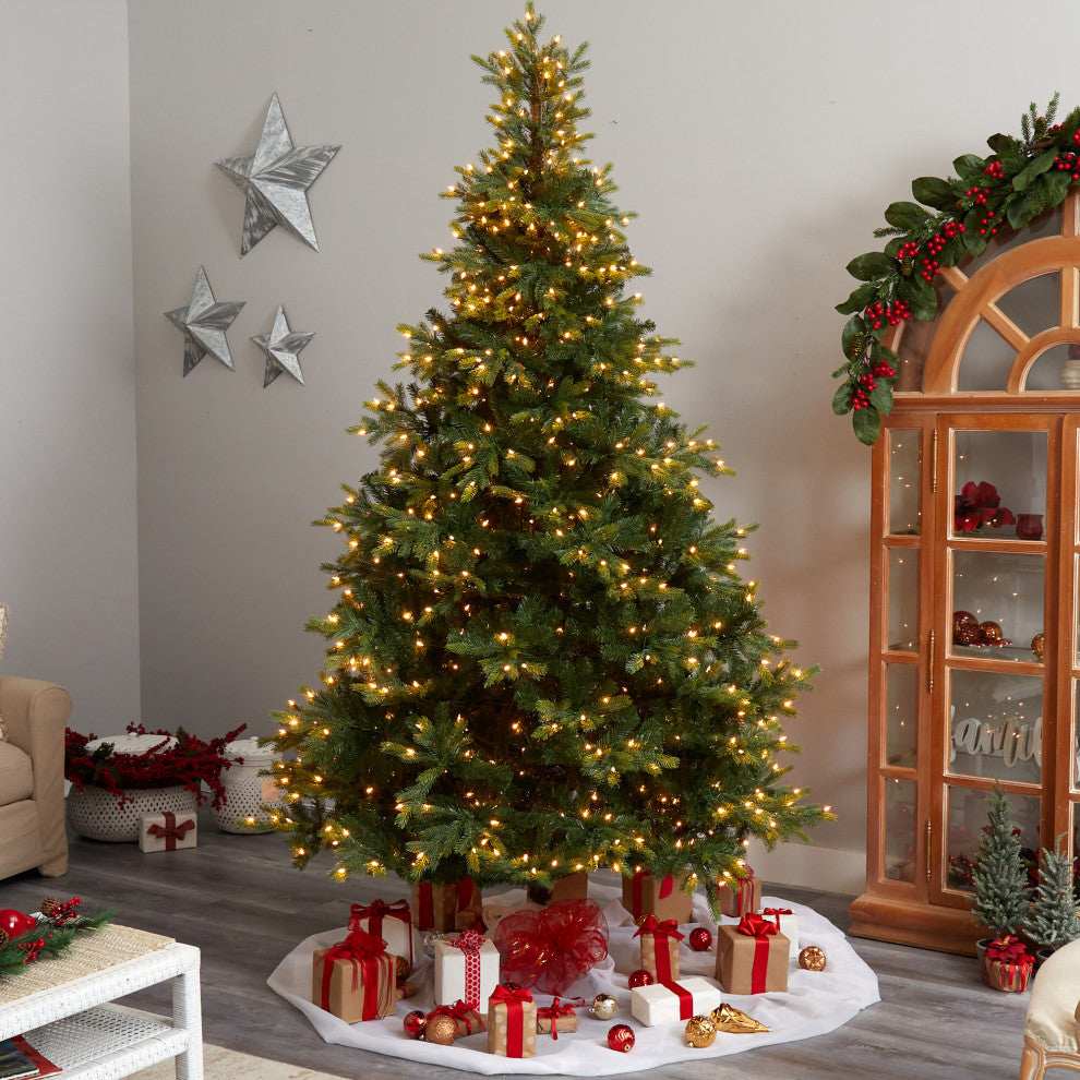 9' Prelit North Carolina Spruce Faux Christmas Tree