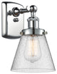 Small Cone 1-Light Sconce, Polished Chrome, Seedy