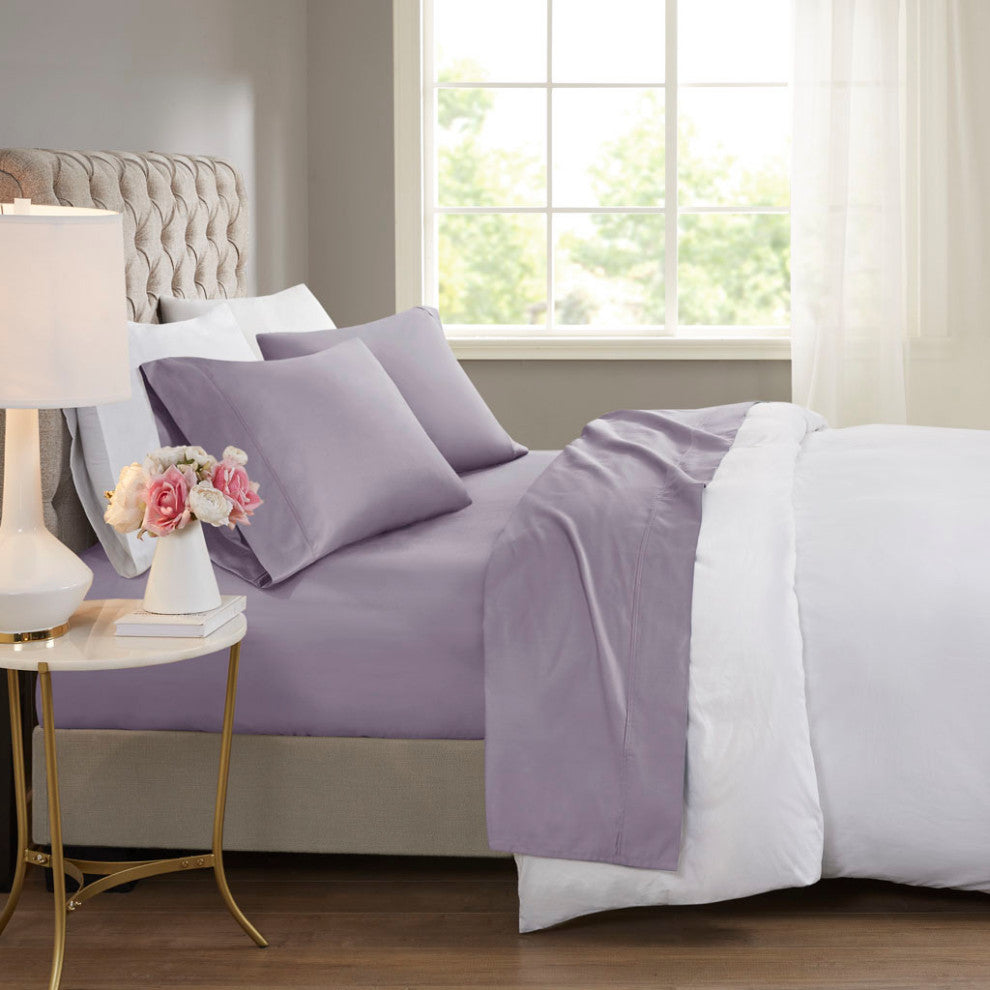 Beautyrest 600 Thread Count Cooling 4-Piece Sheet Set, Lavender, Queen
