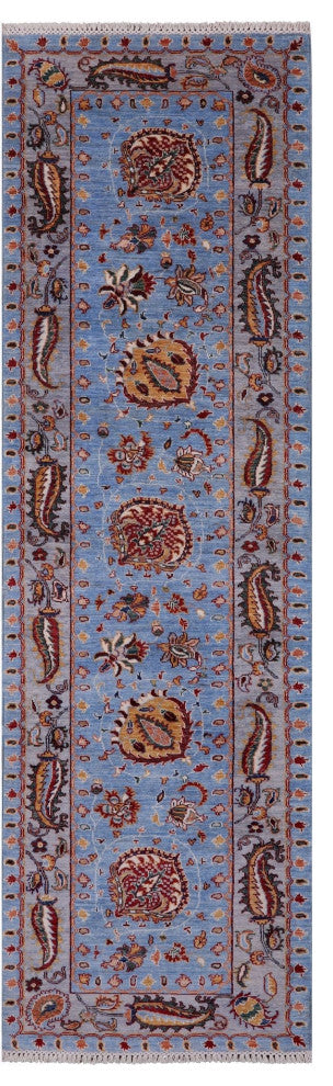 Persian Tabriz Handmade Wool Runner Rug 2' 8" X 9' 10" Q10215
