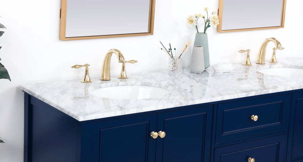 Matilda Single Bathroom Vanity, Blue, 72"