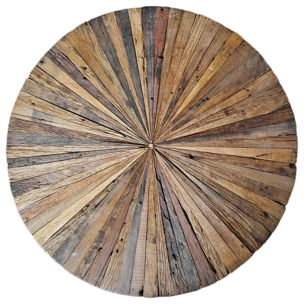 Salvaged Round Pinwheel Coffee Table