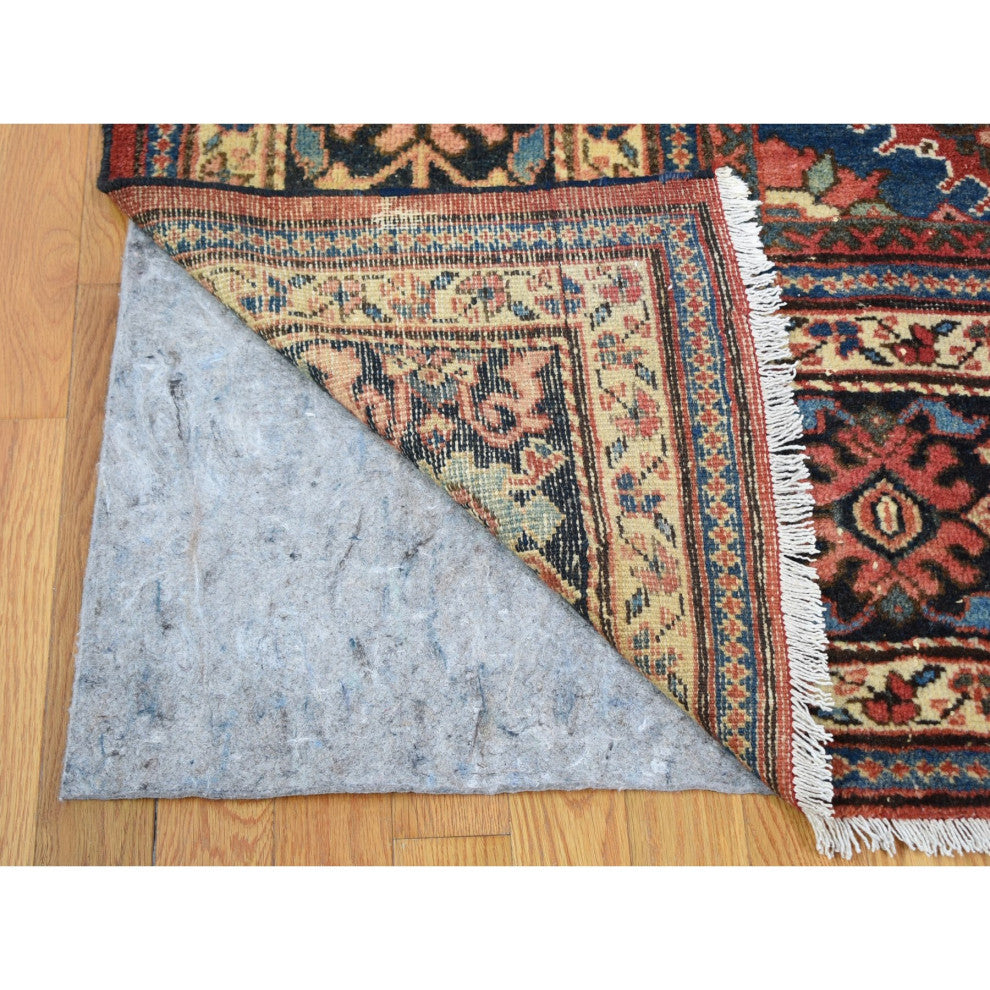 Antique Persian Mahal Good Condition Some Wear Clean Handmade Rug10'10"x13'8"