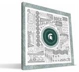 MCS Spartans Pictograph Canvas Print, 16"x16"