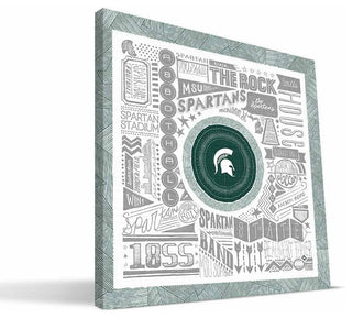 MCS Spartans Pictograph Canvas Print, 16"x16"