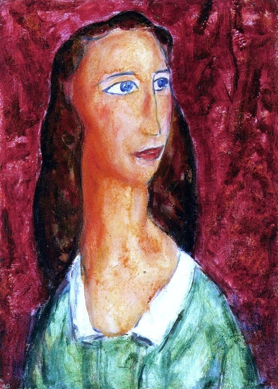 Alfred Henry Maurer Woman in a Green Dress With White Collar Wall Decal