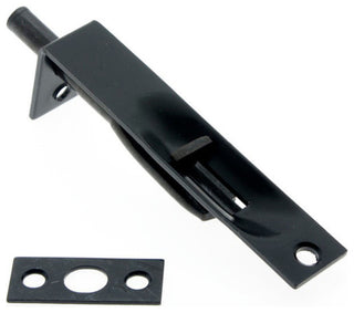 Genuine Solid Brass 4" Flush Bolt With Square End, Matte Black